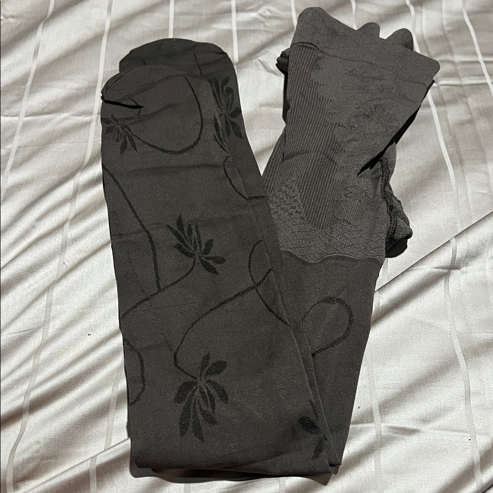 Dark chocolate Patterned Tights